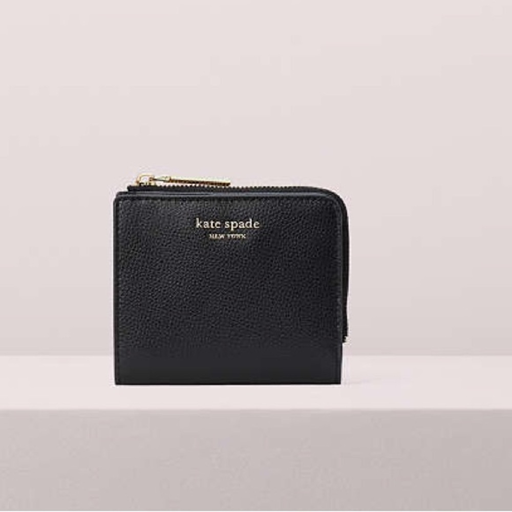 Kate Spade Sylvia Small Leather Bi Fold Black Wallet